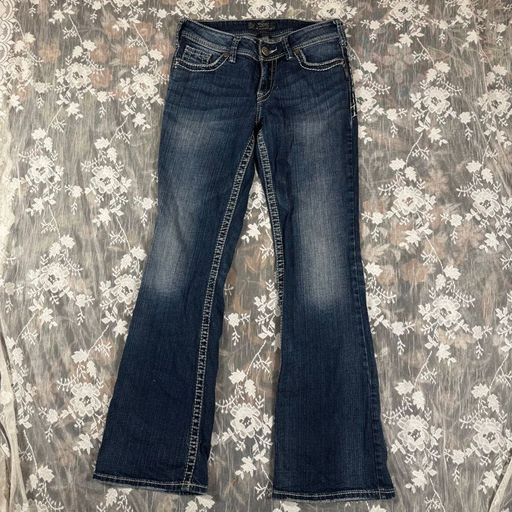 Silver Jeans Co. Suki Mid-Rise Slim Bootcut Jeans – Dark Wash | W27/L32